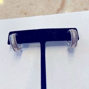 Dainty mini Sterling Ripka hoop earrings